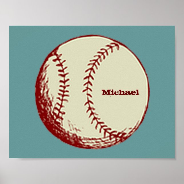 Vintage Baseball Poster (Vorne)