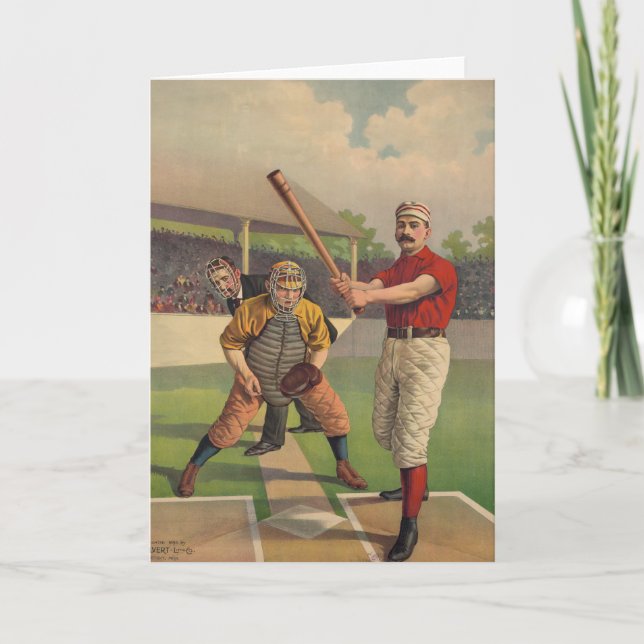 Vintage Baseball-Posterkarte Karte (Vorderseite)