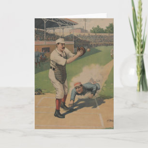 Vintage Baseball-Posterkarte Karte