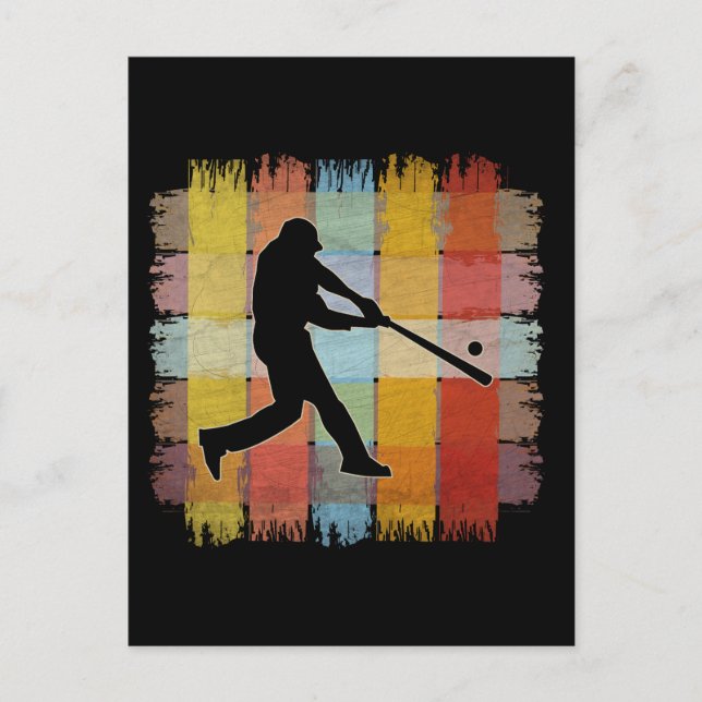 Vintage Baseball Postkarte (Vorderseite)