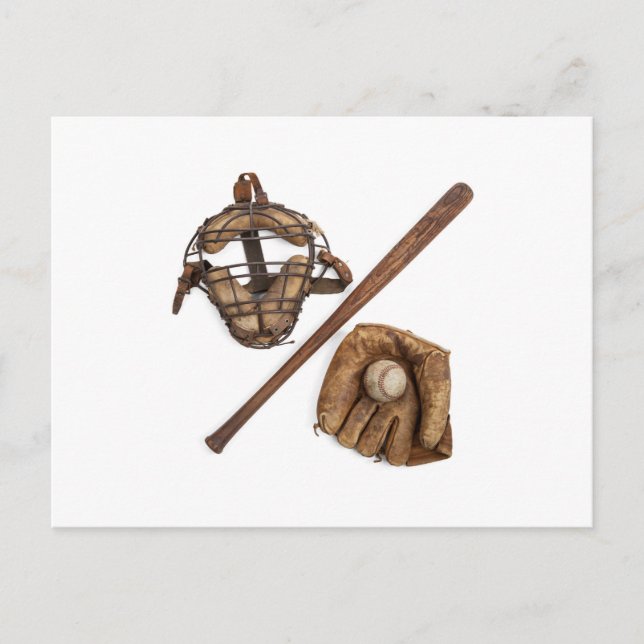 Vintage Baseball Postkarte (Vorderseite)