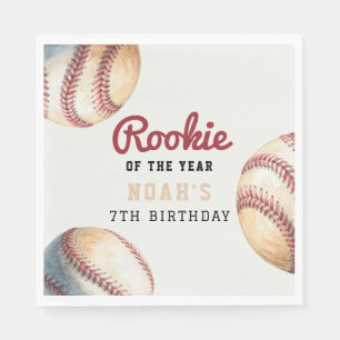 Vintage Baseball Rookie Jungen Geburtstag Serviette