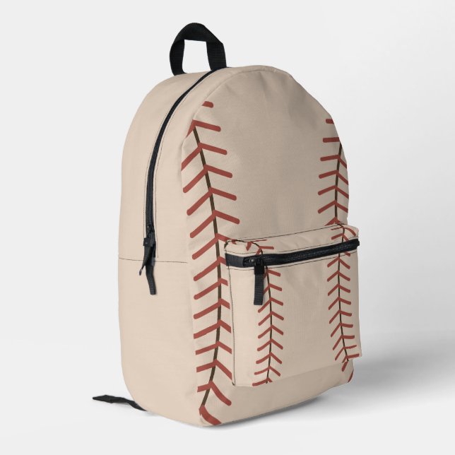 Vintage-Baseball-Rucksack  Bedruckter Rucksack (Rückseitige Ecke links)