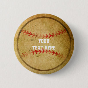 Vintage-BASEBALL runde Geburtstagsfeier Pin-Taste Button