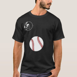 Vintage-Baseball-Schlagmann-T-Shirt mit großem Rot T-Shirt