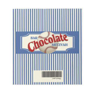 Vintage-Baseball-Schokoladenriegel-Verpackung Notizblock