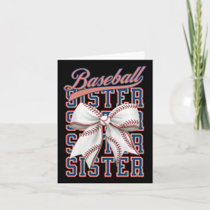 Vintage Baseball Schwester Kokette Schleife Sportl Karte
