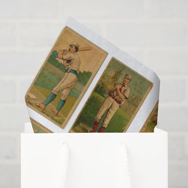 Vintage Baseball Seidenpapier (Geschenk Tasche)