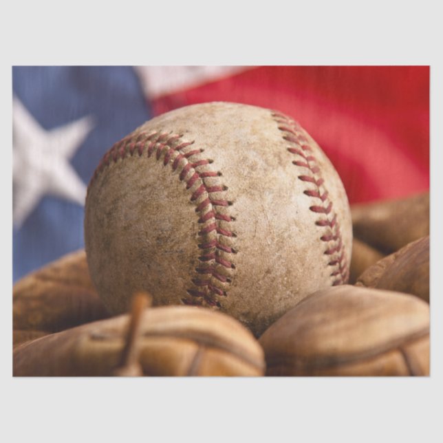 Vintage Baseball Seidenpapier (Vorderseite)