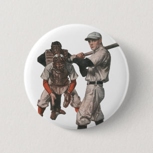 Vintage Baseball-Spieler Button