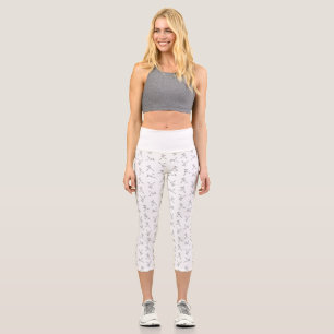 Vintage Baseball-Spieler-CUSTOM HINTERGRUNDFARBE Capri Leggings