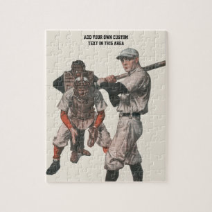 Vintage Baseball-Spieler Puzzle