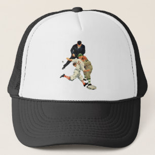Vintage Baseball-Spieler vor Zuhause Truckerkappe