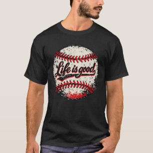 Vintage Baseball-Sport Retro-Kunst mit Abnutzungse T-Shirt