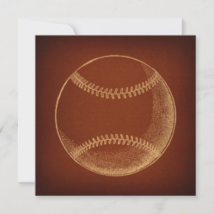 Vintage Baseball-Sportart Einladung