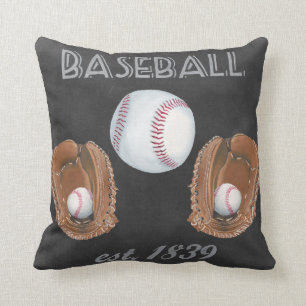 Vintage-Baseball-Tafel-Design Kissen