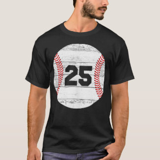 Vintage-Baseball-Trikot Nummer 25 T-Shirt