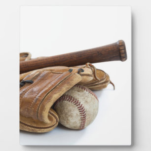 Vintage-Baseball und Schläger Fotoplatte