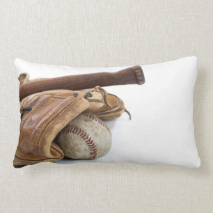 Vintage-Baseball und Schläger Lendenkissen