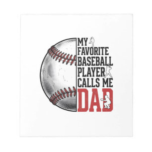 Vintage Baseball-Vater Grafik-T-Shirt mit Gravur_1 Notizblock