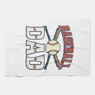 Vintage-Baseball-Vater-Gravur-Shirt-Design_1 Geschirrtuch