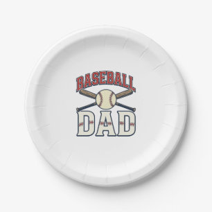 Vintage-Baseball-Vater-Gravur-Shirt-Design_1 Pappteller