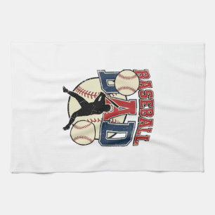 Vintage-Baseball-Vater-Shirt-Design_1 Geschirrtuch