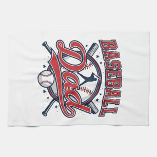 Vintage-Baseball-Vater-Shirt-Design_1 Geschirrtuch