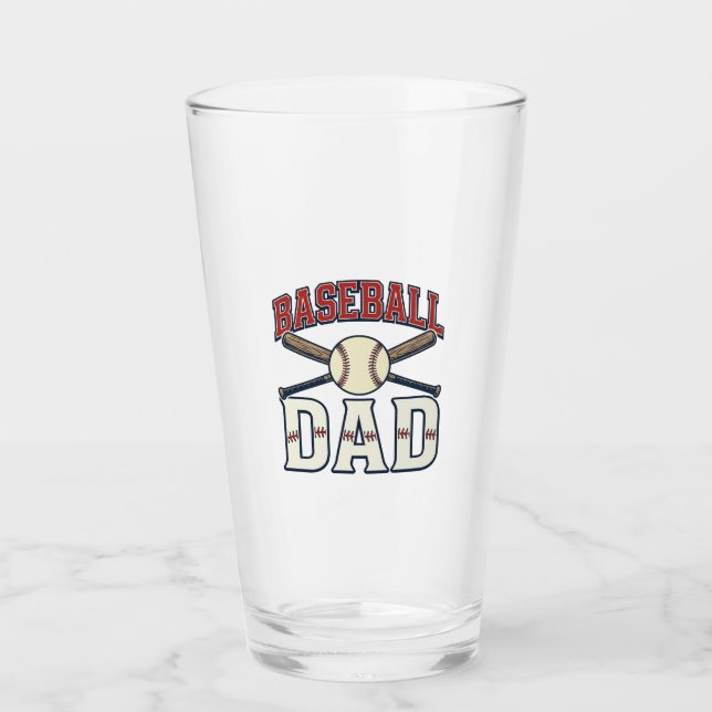 Vintage Baseball-Vater-Shirt-Design_1 Glas (Vorderseite)