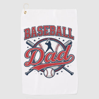 Vintage-Baseball-Vater-Shirt-Design_1 Golfhandtuch