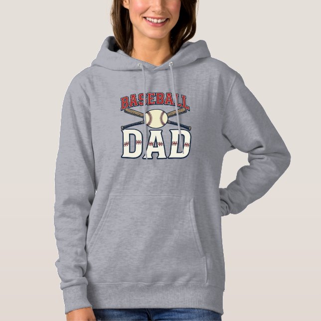 Vintage Baseball-Vater-Shirt-Design_1 Hoodie (Vorderseite)