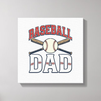 Vintage Baseball-Vater-Shirt-Design_1 Leinwanddruck