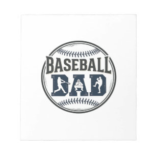 Vintage Baseball-Vater-Shirt-Design_1 Notizblock