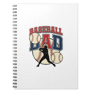 Vintage-Baseball-Vater-Shirt-Design_1 Notizblock