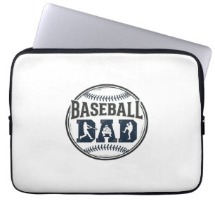 Vintage Baseball-Vater-Shirt-Design mit Gravur_1 Laptopschutzhülle