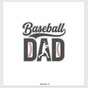 Vintage Baseball-Vater-T-Shirt-Design_1 Aufkleber