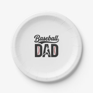 Vintage Baseball-Vater-T-Shirt-Design_1 Pappteller
