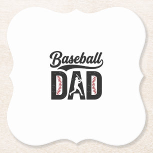 Vintage Baseball-Vater-T-Shirt-Design_1 Untersetzer
