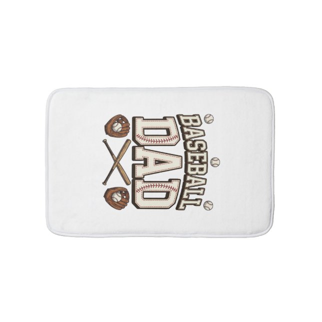 Vintage Baseball Vater Tag des Vaters Badematte (Vorderseite)