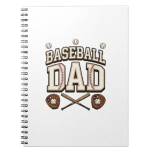 Vintage Baseball Vater Tag des Vaters Notizblock