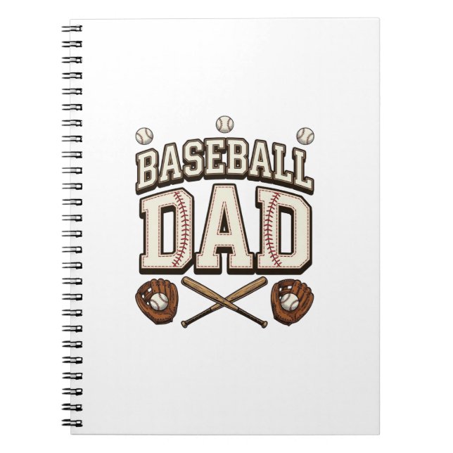 Vintage Baseball Vater Tag des Vaters Notizblock (Vorderseite)
