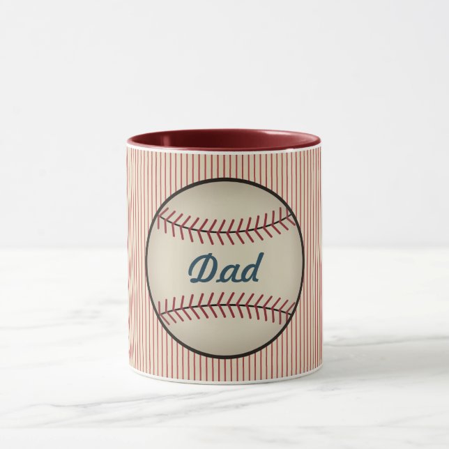 Vintage Baseball-Vater-Tasse Tasse (Zentrum)