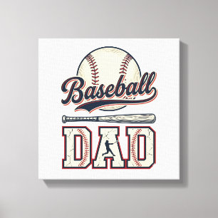 Vintage-Baseball-Vater-Vektor-Shirt-Design_1 Leinwanddruck