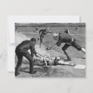 Vintage-Baseball von Thure De Thulstrup, 1885 Einladung