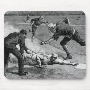 Vintage-Baseball von Thure De Thulstrup, 1885 Mousepad