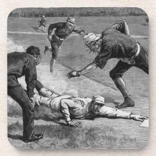 Vintage-Baseball von Thure De Thulstrup, 1885 Untersetzer