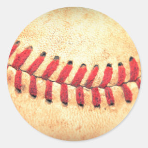 Vintage-Baseballball Runder Aufkleber