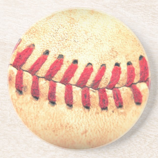 Vintage-Baseballball Untersetzer (Vorne)