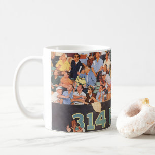 Vintage Baseballfans beim Spielen Tasse