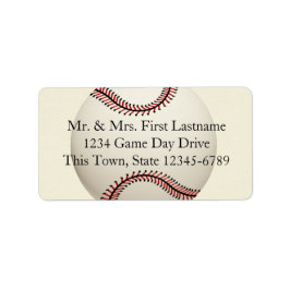 Vintage Baseballhochzeit Adressaufkleber